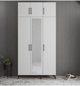 Resim Açelya Portmanto Vestiyer Füme Beyaz 135 cm 