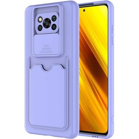 Resim Xiaomi Poco X3 Pro Kılıf Sürgülü Kaydırmalı Kamera Lens Koruma ve Kartlık Özelliği 