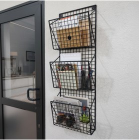 Resim GO DEKOR Metat Tel YENİ 3 Gözlü Dergilik/Kitaplık/Gazetelik 90X30 