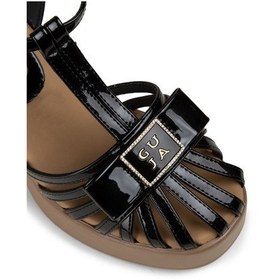 Resim Deery Kadın Siyah Rugan Platform Topuklu Sandalet - 26491zsyhc01 Siyah 