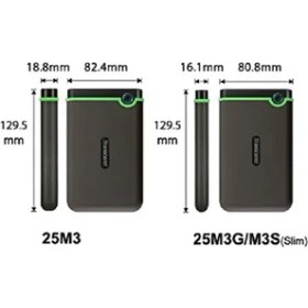 Resim Transcend TS1TSJ25M3 Storejet M3 Anti-Shock 1 Tb Harici Darbeye Dayanıklı Sabit Sürücü (6,4 cm (2,5 Inç), 5400 Rpm, 8 MB Önbellek, USB 3.0) Gri-Yeşil 