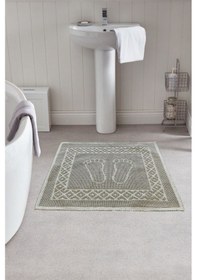 Resim Soffy Doğal Pamuklu Kahve & Kahve Ayak Paspası Ayak Havlusu 50x70 Kahverengi 