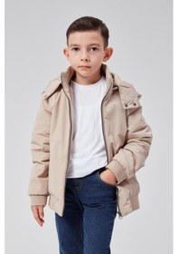 Resim Benitto Kids Erkek Çocuk Kapüşonlu Mevsimlik Ceket 51313 Bej 