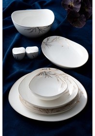 Resim Acar Pera Kişilik 29 Parça Porselen Yemek Takımı Beyaz 