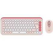 Resim Logitech Pop Icon Combo 920-013077 Pembe Kablosuz Klavye Mouse Seti 