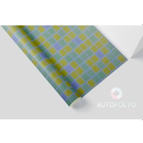 Resim YEŞİL KARELİ FOLYO 50 CM X 