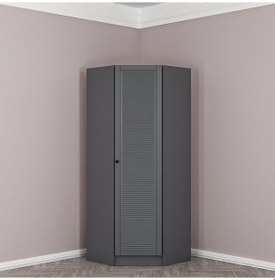 Resim Kale 1 Kapaklı Köşe Dolap Antrasit Mebran Panjur 190cm Antrasit 