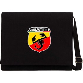Resim Abarth Logo Siyah Postacı Çantası - Siyah 