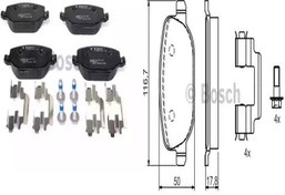 Resim BOSCH B 0986424775 Ön Fren Balatası – Fiat Ducato, Peugeot Boxer ve Citroën Jumper İçin Uyumlu 
