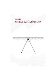 Resim Perilla Mega Alüminyum Katlanır Çamaşır Kurutmalık 17,5 Metre Gri 