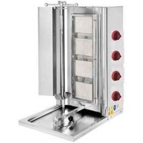 Resim CSA İnox Karacasan Endüstriyel Doğalgazlı 4 Radyanlı Döner Ocağı Makinesi 