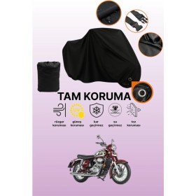 Resim Dokaca Siyah Kilit Uyumlu Jawa 350 2t Uyumlu Motosiklet Brandası, Koruyucu Örtü 