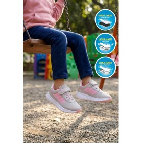 Resim Lafonten Buz-Pembe Cırtlı Fileli Hafif Kız Çocuk Spor Ayakkabı 755 F 