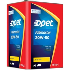 Resim opet Fullmaster 20w50 16 Kg Teneke Motor Yağı 