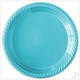 Resim Plastik Tabak, 22cm X 24 Adet - Mavi 