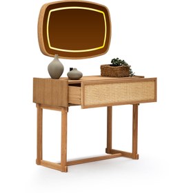 Resim Monaco Bluetooth Aynalı Makyaj Masası 