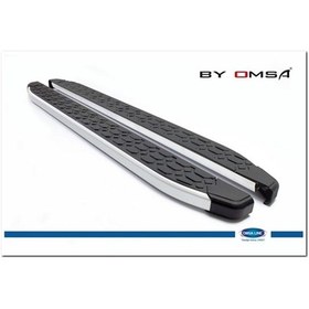 Resim Omsa Line Vw Amarok Yan Basamak 2022 Sonrası Blackline Mat Alüminyum Alınlı Yan Koruma Basamak 