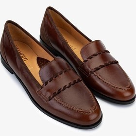 Resim Valmenti Kadın Kiremit Hakiki Deri Loafer Ayakkabı 611 H10046-b12 Bn Ayk Sk25-26 Brıck/marrone Kiremit 