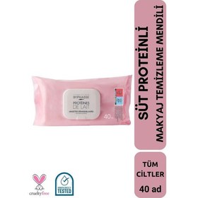 Resim Byphasse Süt Proteinli Makyaj Temizleme Mendili Tüm Ciltler 40'lı 