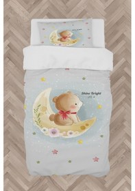 Resim Mekta Home Bebek Ve Çocuk Odası Ay Ve Ayı Desenli Nevresim Takımı 