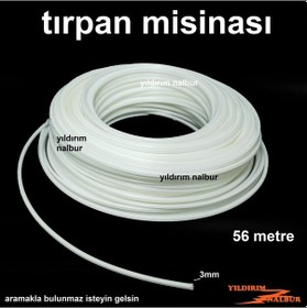 Resim Çim Biçme 3mm Altı Köşeli Beyaz 56 Metre Altıgen Misinası Ot Biçm 