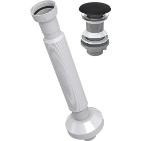 Resim Monavit Seramik Kapak Mat Siyah Klik Klack Lavabo Süzgeç 32sıfon 