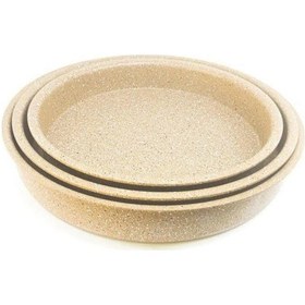 Resim Oms 3086 3 Parça Granit Tepsi Seti Kahverengi 