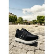 Resim Mammamia D25YA-560 Siyah Kadın Sneaker Deri Tam Ortopedik Casual Günlük Ayakkabı 