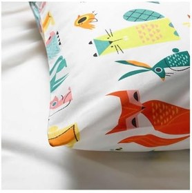 Resim IKEA Tek Kişilik Çocuk Nevresim Takımı Çok Renkli,Hayvan Baskılı-150x200/Çarşafsız 