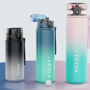 Resim Şık Gradyan Spor Su Şişesi - Taşınabilir, Mühürlü, BPA İçermeyen PC Malzeme Fitness & Dış Aktiviteler İçin - Paskalya, Kadınlar Günü, Sevgililer Günü, Anneler Günü, Bağımsızlık Günü İçin Mükemmel Hediye 