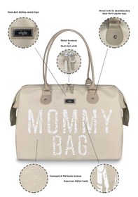 Resim Stylo Mommy Bag Usa Anne Bebek Bakım Ve Kadın Çantası Beıge Bej 