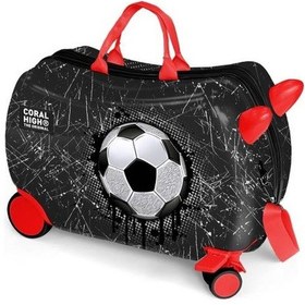 Resim Coral High Siyah Kids Futbol Desenli Otur-çek Çocuk Valizi 16369 Çok Renkli 