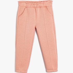 Resim Kız Bebek Basic Jogger Eşofman Altı Beli Bağlamalı Cep Detaylı Şardonlu 