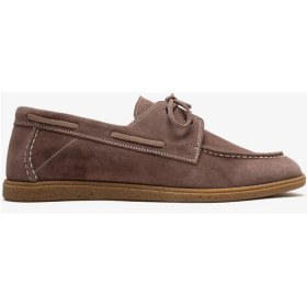 Resim Marcomen Erkek Bağcıklı Düz Taban Loafer Ayakkabı Gerçek Deri Mc 21381 Vizon 