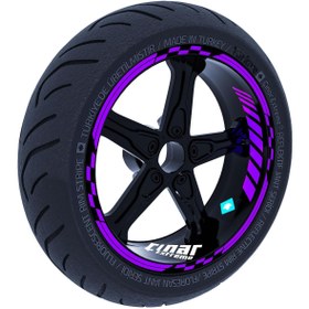 Resim Patlıcan Moru Moto GP İç Dış Jant Şeridi Takım Sticker Çınar Extreme 