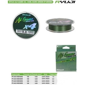 Resim Aji Game X4 Süper Smooth İp Misina Dark Green-150 Mt-0,03 Mm 