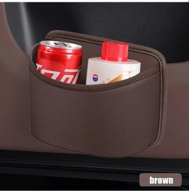 Resim Dashanshop Siyah Pupupu Suni Deri Araç Organizer Kutusu Portatif Çöp Kutusu Koltuğa Asılır 