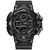 Resim Xindoker Erkek Spor Kol Saati, Led Işıklı, Saat/dakika/saniye/ay/gün/gün , Stopwatch, Alarm, Ipx4 Su Geçirmez, Siyah 