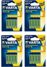 Resim Varta 800 Mah Aaa Şarjlı Kalem Pil 16 Adet 
