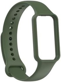 Resim Gpack Amazfit Band 7 Kordon, Mat Klasik Silikon, Koyu Yeşil 