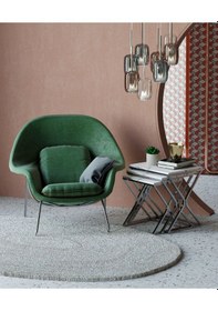 Resim Makbulce Bulut 3lü Zigon Sehpa Krom Ayak Beyaz Mermer 