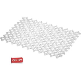 Resim Main Shop 10 Adet Kırılmaz Plastik Yer Karosu Islak Zemin Koruma Yer Izgarası 20X25 cm Şeffaf Renk 