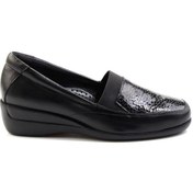 Resim Siyah Leather Kadın Dolgu Topuklu Ayakkabı K01531254003 Siyah 
