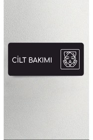Resim zafrakreklam Alüminyum Ofis Departman Kapı İsimliği, Yönlendirme levhas CİLT BAKIMI 24x9 Cm 
