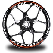 Resim Turuncu Yamaha Mt 10 Sp Takım Jant Sticker Etiket 