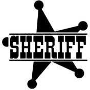 Resim habune Sheriff Amblem Sticker 20 X 20 Cm 