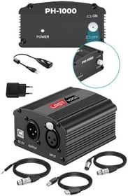 Resim Lastvoice Ph-1000 +48V Phantom Power Ses Kartı (Usb, XLR Kablo ve Adaptör) 