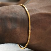 Resim Erkekler için Paslanmaz Çelik Yılan Zincir Kolye, Moda Minimalist Unisex Bileklik, Erkek Takı Aksesuarı, Günlük Giyim ve Sevgili veya Eş için Hediye için İdeal 