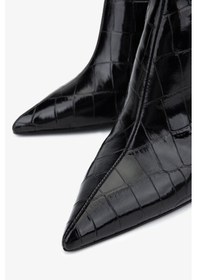 Resim Valmenti Kadın Hakiki Deri Siyah Kroko Topuklu Bot 1096 9666 Bn Bot Sk25-26 Sıyah Kroko Siyah Kroko 