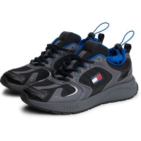 Resim Tommy Hilfiger Siyah - Çok Renkli Sneaker TJM RUNNER MIX MATERIAL | Unisex 